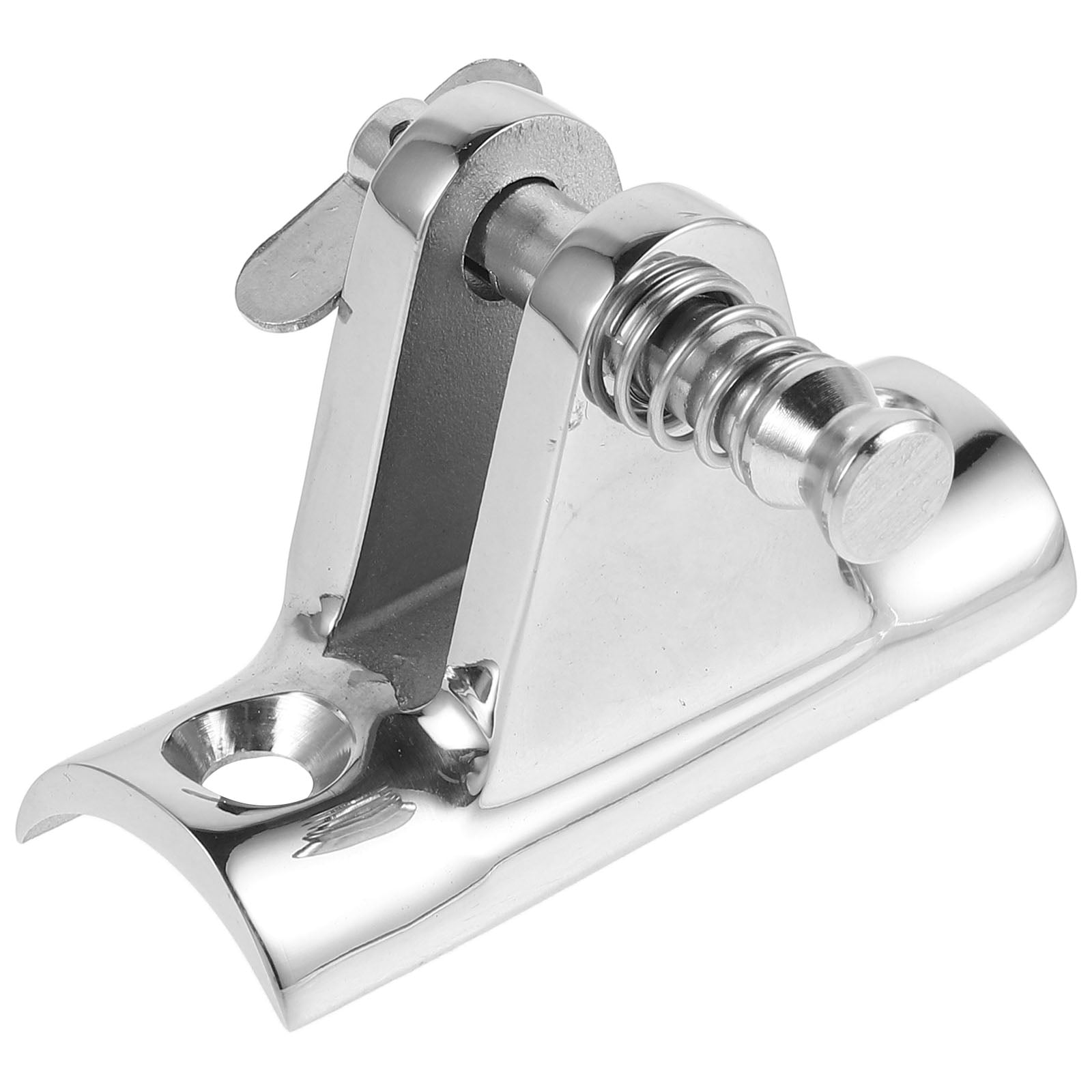 Qiilu Stainless Steel Marine Deck Hinge Mount For Bimini Top - 316 Grade, No Drill Installation, Silver Finish - Boat Hardware - View #9