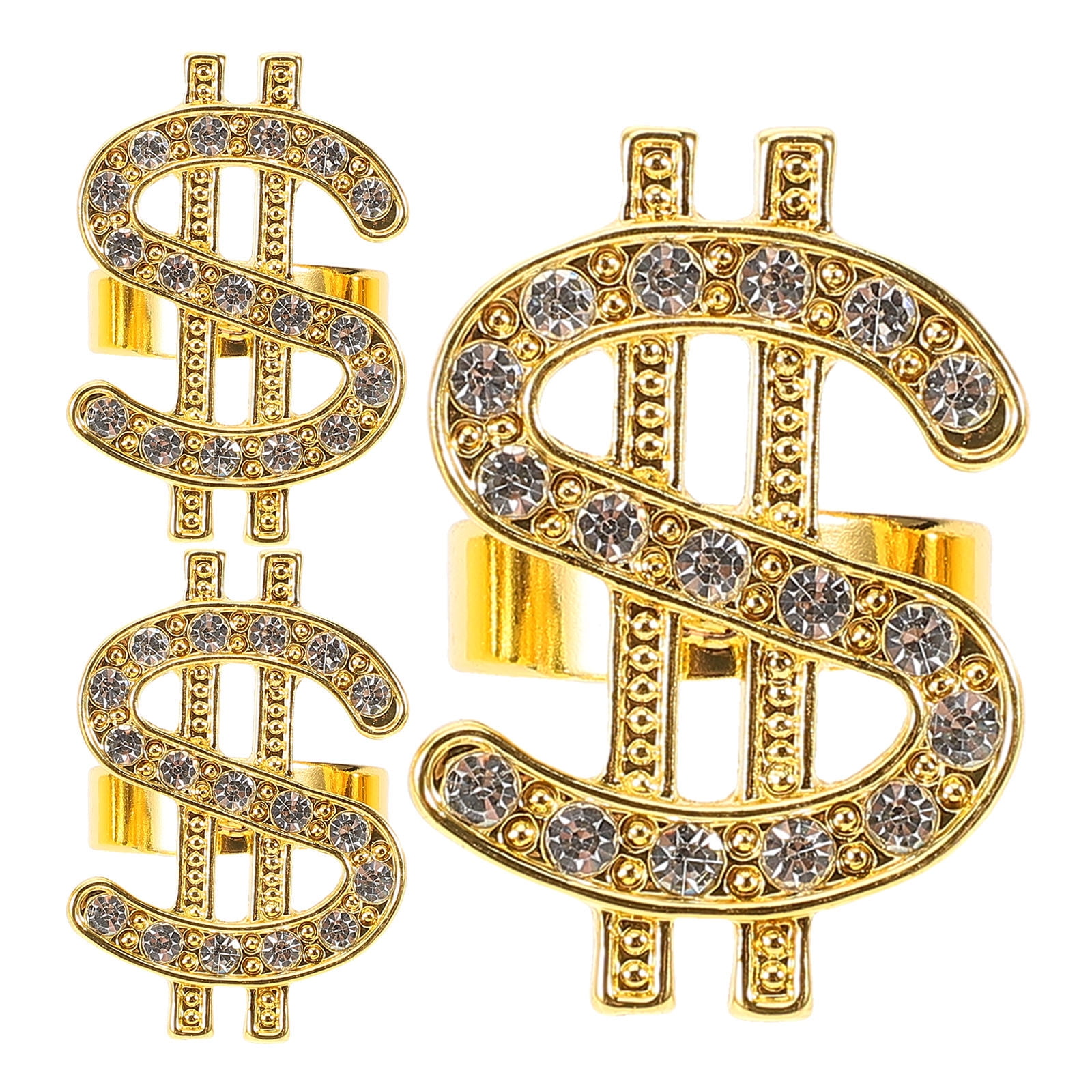 Mark Shaped Ring for Decor Stylish and Durable Metal Rapper Punk ...