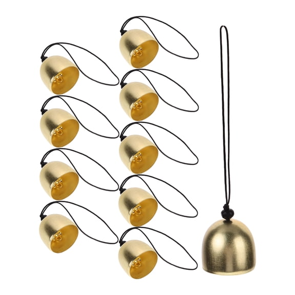 HOMEMAXS Masteelf 10pcs Brass Wind Bell Pendant Dog Necklace Ornament Copper Bell Antique Bells for DIY Craft Garden