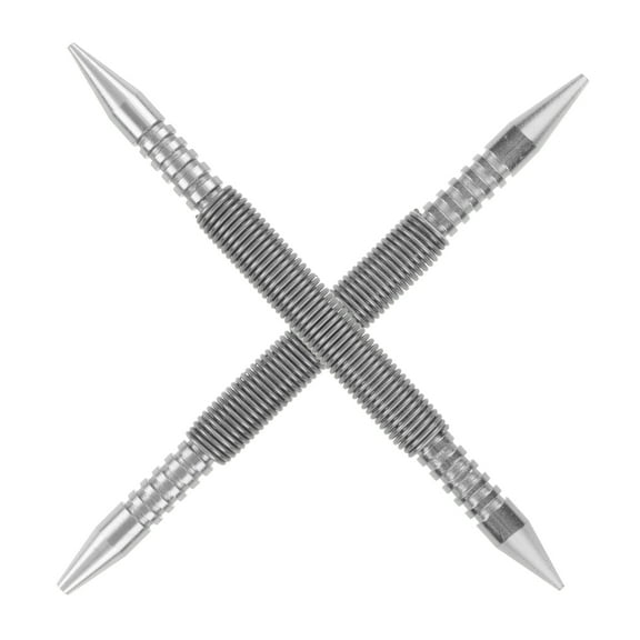 Masteelf 2pcs Spring Nail Punch Set Multi Function Hammerless Spring Loaded Punch for Glass Wood Metal