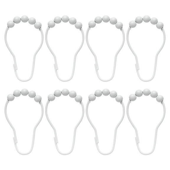 HOMEMAXS Masteelf 8pcs Curtain Hooks Metal Rings for Heavy Duty Drapery Accessories