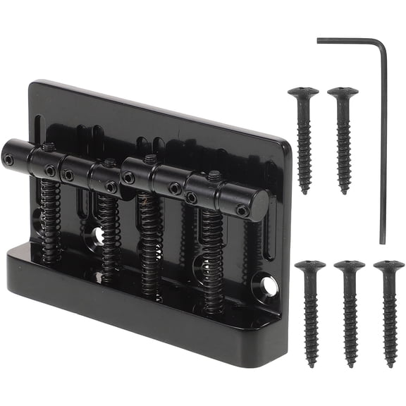 VERDANVERSE Guitar Saddle Bridge Electric Guitar Accessories Black Zinc Alloy 1Pcs