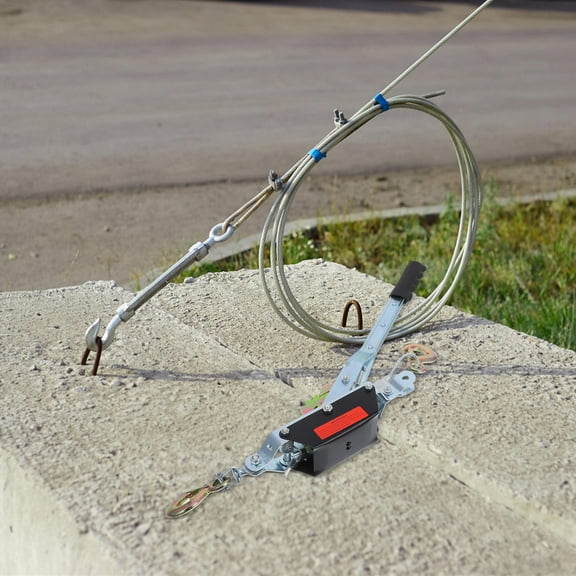 HOMEMAXS Metal Rope Come Along Hand Cable Puller Come Along Winch Ratchet Power Puller Heavy Duty Hand Puller Cable Winch Hand Crank