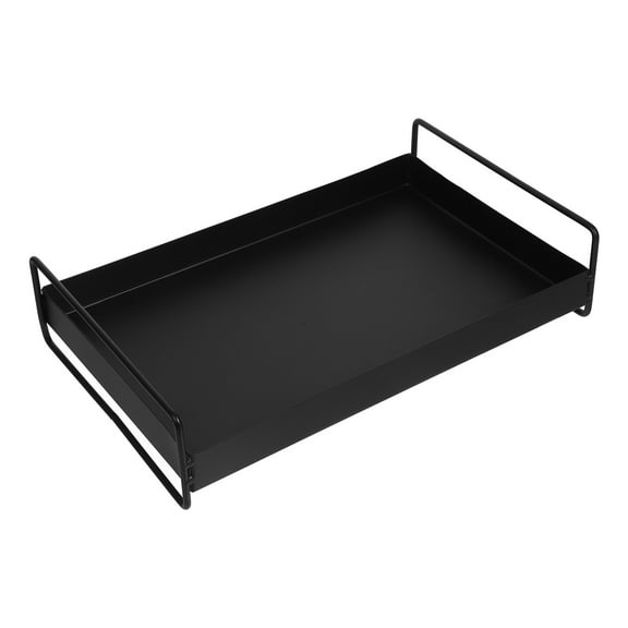 HOMEMAXS Metal Serving Tray Rectangular Food Fruit Snacks Serving Tray with Side Handles