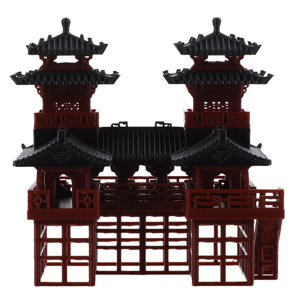 HOMEMAXS Micro Landscape Pavilion Miniature Pagoda Statue Mini Pavilion Pagoda for Bonsai Decoration and Fairy Garden Accessories