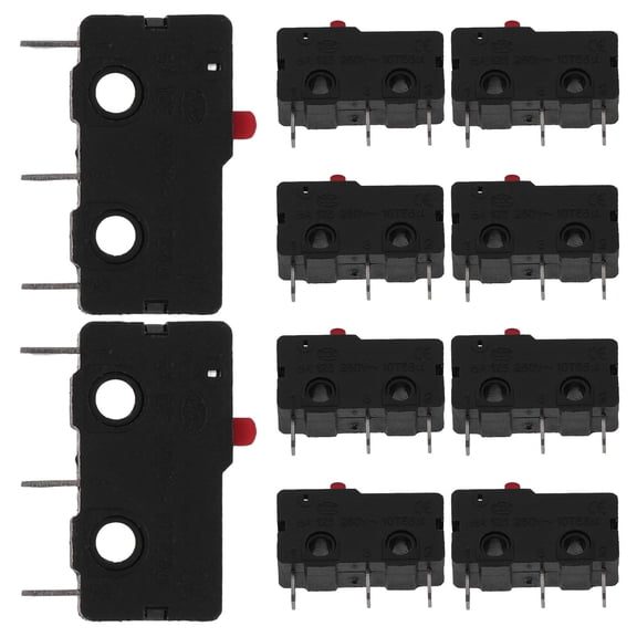 VERDANVERSE Micro Limit Switch Black PPA Iron Automatic Control Appliance Components 10Pcs