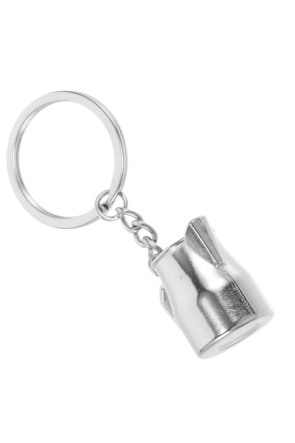 Milk Frothing Pitcher Keychain Espresso Frothing Pitcher Keyring Decorative Pendant Keyring for Coffee Lover