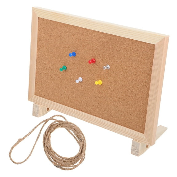 HOMEMAXS Mini Cork Board For Desk With Stand Decorative Hanging Bulletin Board For Office Home And School Pin Board For Photos Messages And Notes