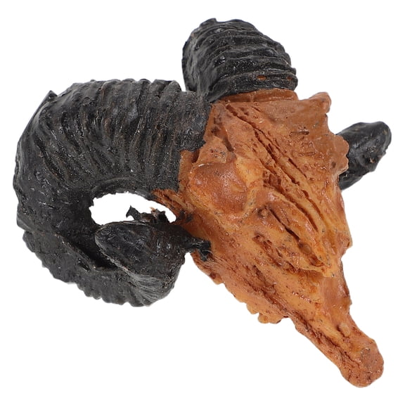 Mini Goat Skull Wall Art Resin Animal Head Sculpture Micro Landscape Goat Figurine Tiny Skull Ornaments Halloween Goat Decor For Modern Vintage