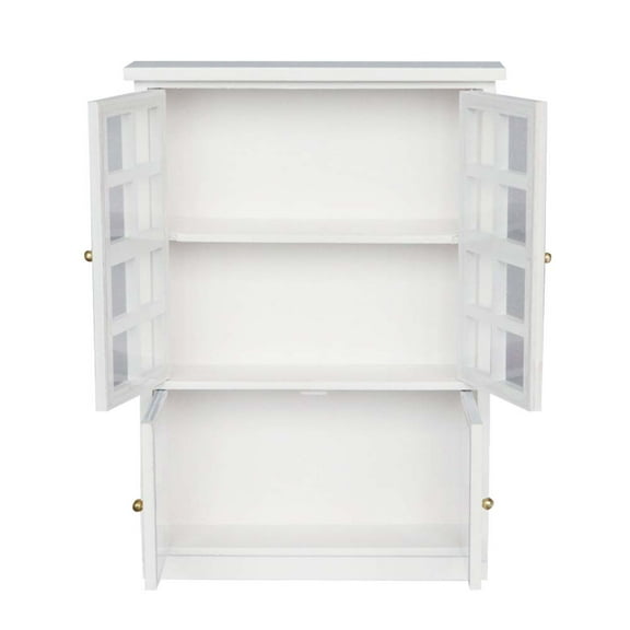 HOMEMAXS Mini Storage Cabinet Model Wooden Mini House Bookcase Cabinet Furniture Ornament