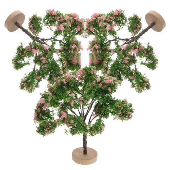 WEUVEB Mini Fake Trees Plastic For Modeling Enthusiasts 3Pcs 2.95X2.75X0.79in