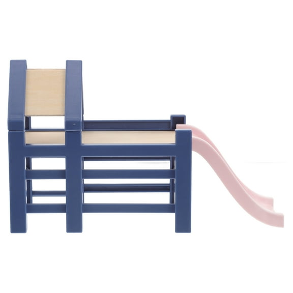 HOMEMAXS Wood Mini Playground Slide for Dollhouse Use Safe Toy 1 Piece 6.5 x 3.2 Inches