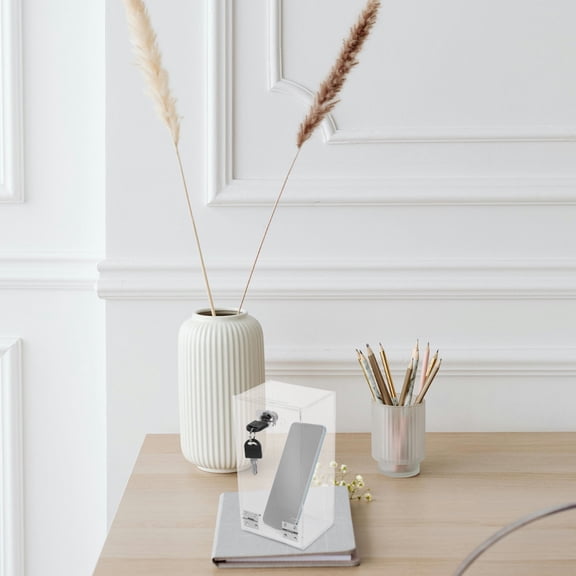 HOMEMAXS Mobile Phone Storage Box Staff 20.00X10.00X9.00CM Transparent