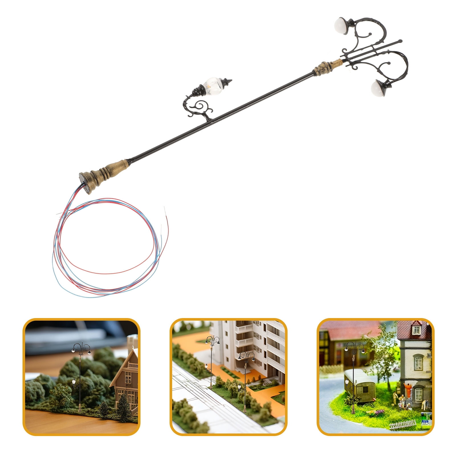 4pcs Mini Wall Lamp Models – Warm Light, 1/87 Scale, For Dollhouse & Diorama 11 thumbnail image