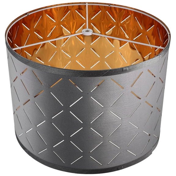 IFANLANDOR Lamp Shades Large Grey Combed Tc Cloth Iron For Family Friends 1Pack