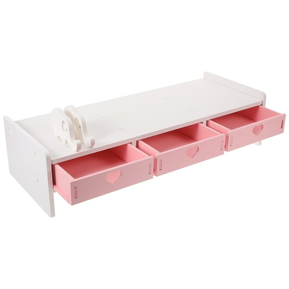 HOMEMAXS  Monitor Stand Laptop Platform Pink Desk Desktop Accessories Office