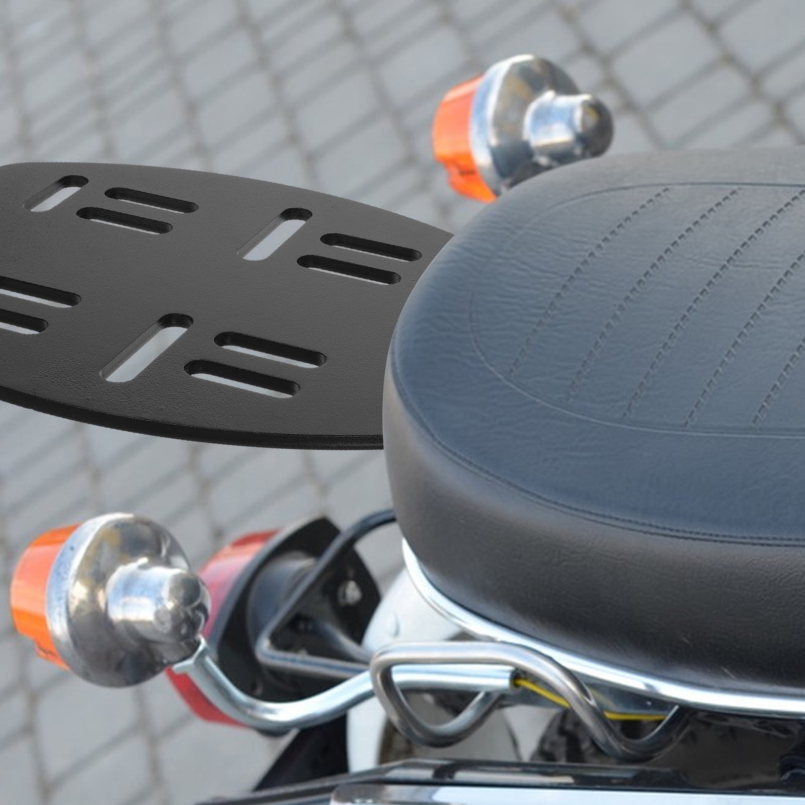 HOMEMAXS Motorcycle Luggage Rack Rail Compatible For Touring Road Pack Luggage Rack