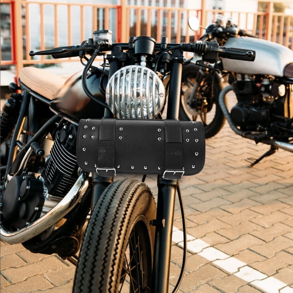HOMEMAXS Motorcycle Saddle Bag Trunk 30.00X14.00X14.00CM Black