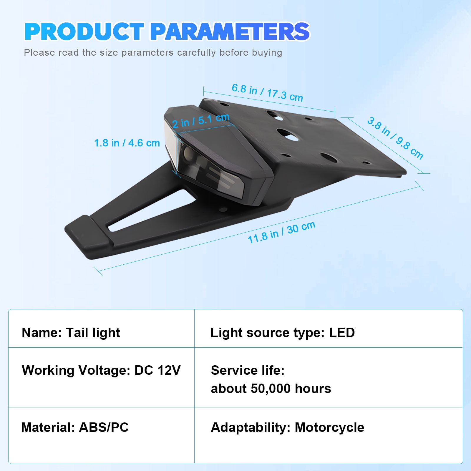 HOMEMAXS Motorcycle Taillight Rear Brake Light Motor Riding Turn Signal Light Dirt Bike Rear Light Back Motorcycle Lighting Accessory