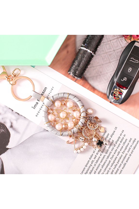 Multi Colored Catcher Keychain for Decoration Unique Chic Home Car Hanging Ornament 3.5 Inches