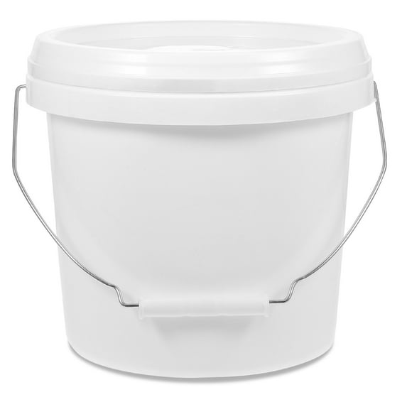 Moluckfu Small White Plastic Bucket Lid Replacement Cover for Household Use, and Secure, 1 Piece