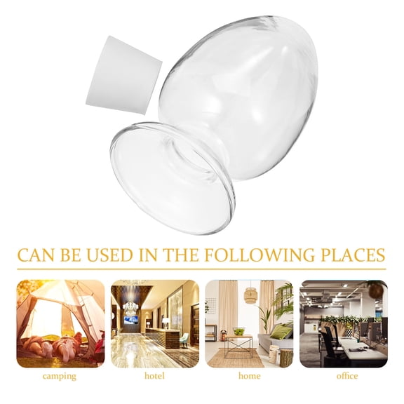 VERDANVERSE Glass Cloche Shaped Matches Holder For Living Room Use 1Pcs