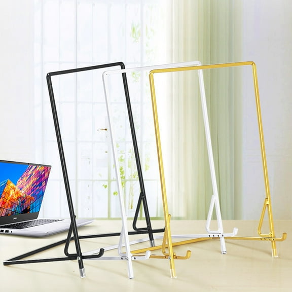 Multipurpose Metal Square Display Show Stand Holder Rack Base Home Decor Stand for Photo Picture ShowingBlack 