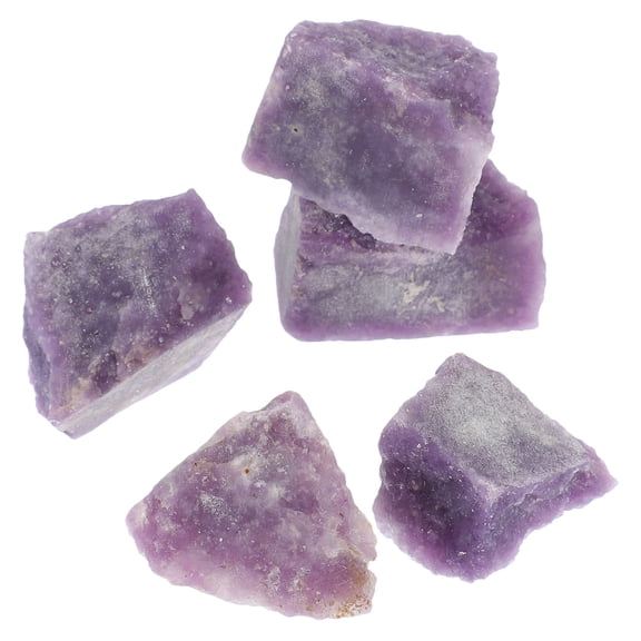 HOMEMAXS Natural Purple Irregular Ore Samples for Teaching and Decoration, Exquisite Mineral Stones Decor, 1 Set