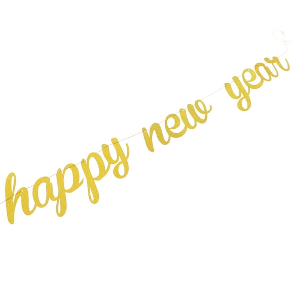 Minkissy happy new year door signs New Year Hanging Decor Rose Gold 1 Set