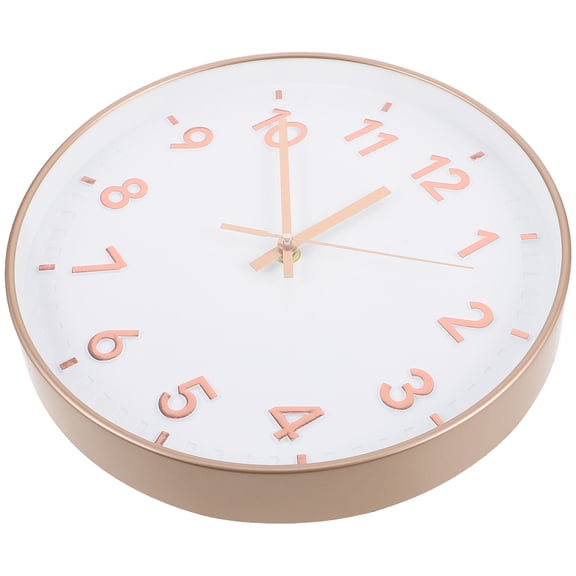 Noiseless 12-Inch Wall Clock Simple Round Clock with Silent Movement Modern Minimalist Design Home Decoration for Living Room Bedroom and Office