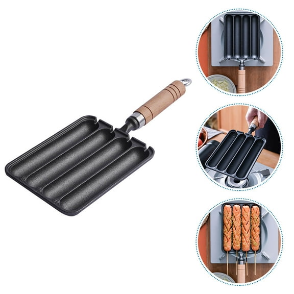 VERDANVERSE Grill Rotisseries Sausage Mold Cast Iron Baking Tool For Home Users Camping 1Set