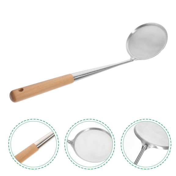 jojofuny Kitchen Spoon Tool Non-Stick Silver 1Set 16.1X4.3X0.8In