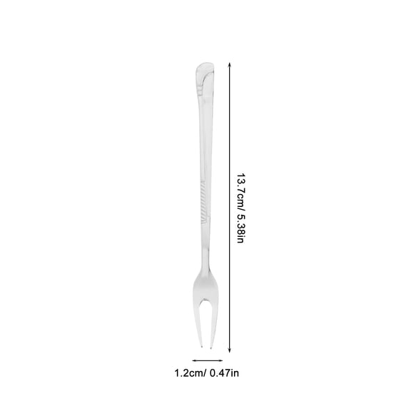 OUNONA 6pcs Pickle Fork Dessert Fork Stainless Steel Fruit Picker Kitchen Utensil