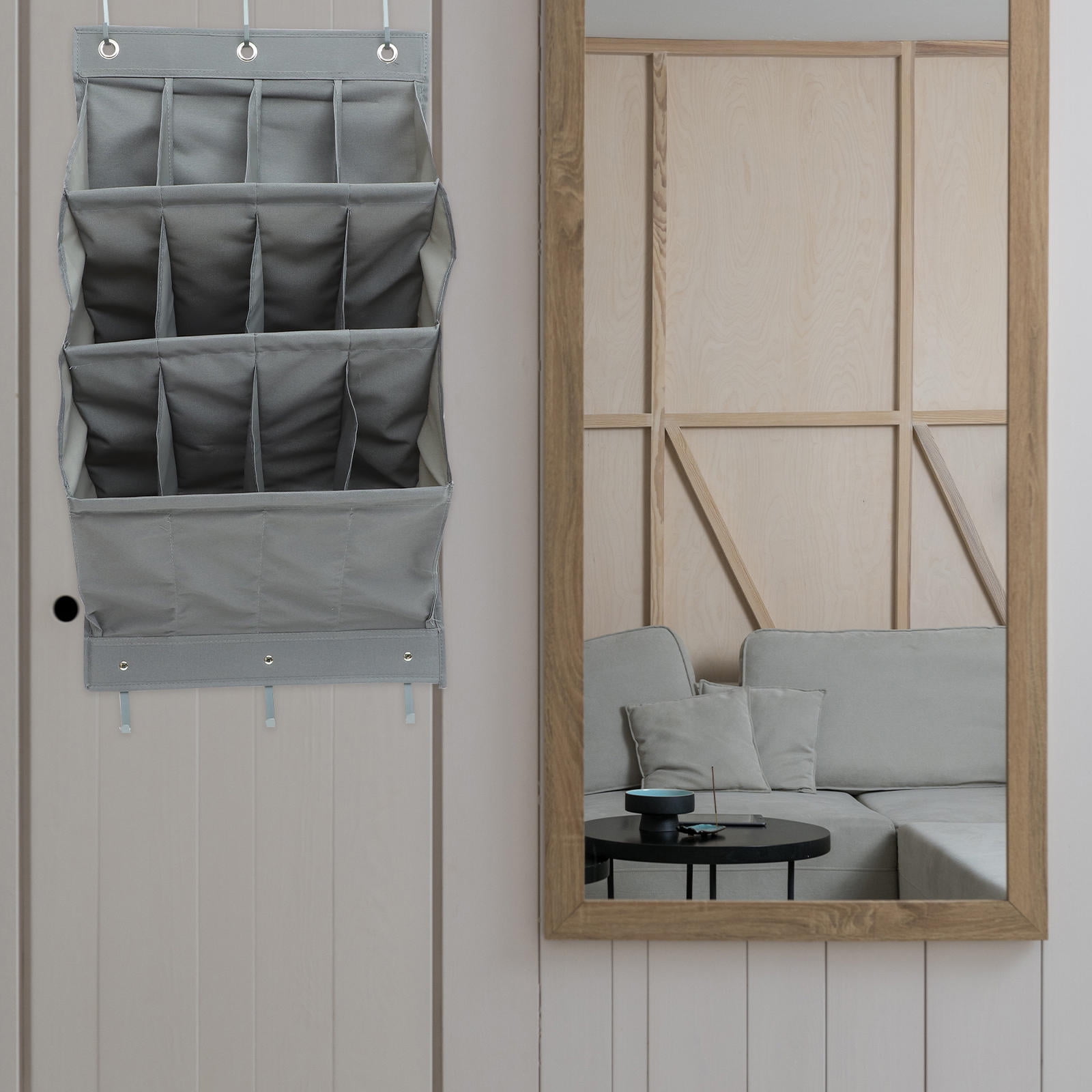 STRANDCHIC Storage Pocket Bag Hanging Storage Pouch 1 Set Multi Layer Grey
