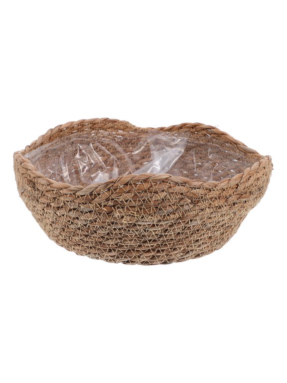 HomeMaxs Woven Planter Basket for Indoor Plants Farmhouse Style Decorative Plant Pot