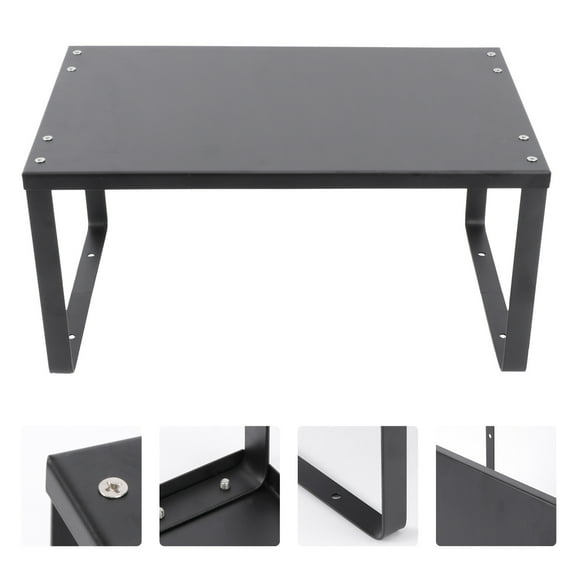Organizer Rack Cabinet Storage Kitchen Counter Shelves Office Black