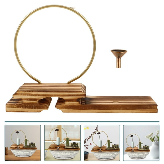 HOMEMAXS Ornaments Scent Diffuser Incense Fountain Smoke Waterfall Burner Khaki