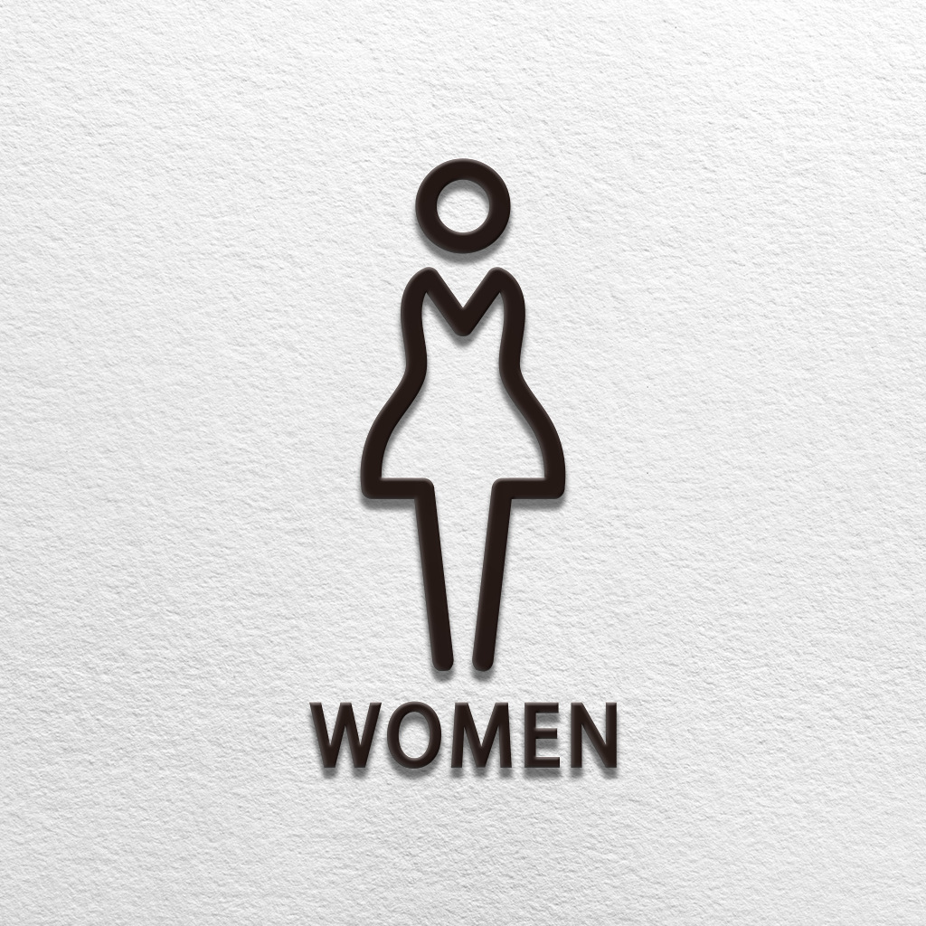 HOMEMAXS Outdoor Bathroom Door Sign Acrylic Toilet Identification Plate