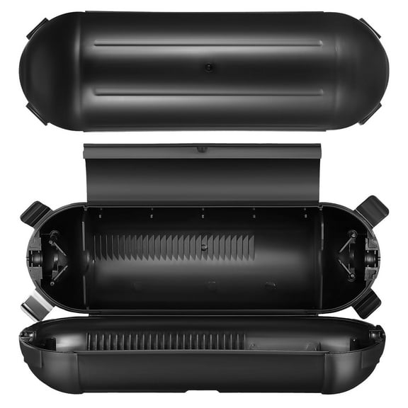 HOMEMAXS Outdoor Extension Cord Cover Weatherproof Plastic Electrical Box for Safe Wire Management Black