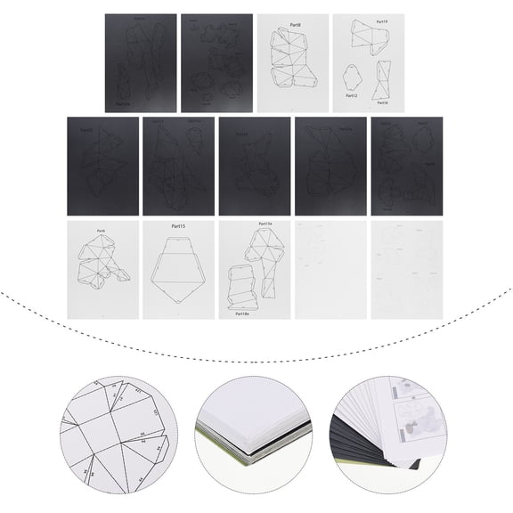 Minkissy Origami Panda White Paper Adults Shows 1Pack