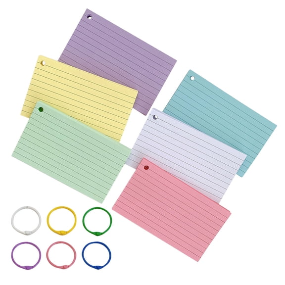 HOMEMAXS  Paper Notepads for Students Cards Lined School Learning Memo Talking Flash