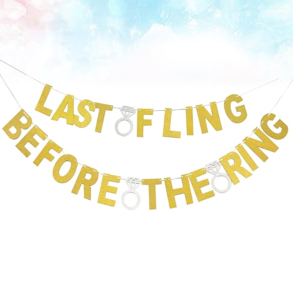 Party Banner for Bachelor Birthday Bachelorette Supplies Bride Silver