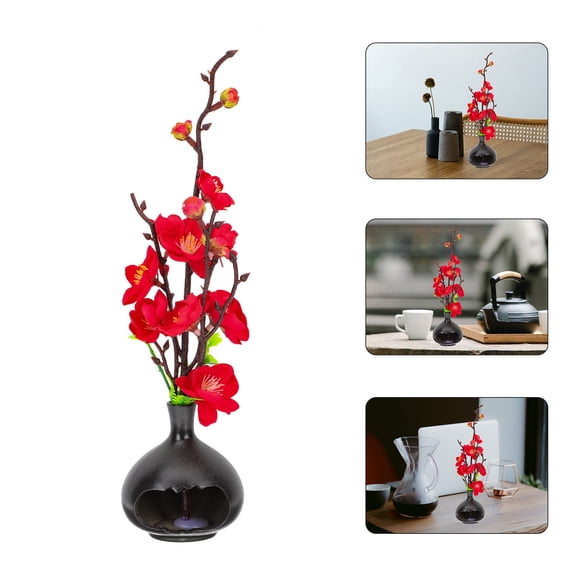 Decorative Party Sushi Plate with Realistic Simulation Flowers for Table Centerpiece and Event Decoration