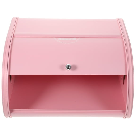 HOMEMAXS Pastel Tea Pink Bread Bin Holder Countertop
