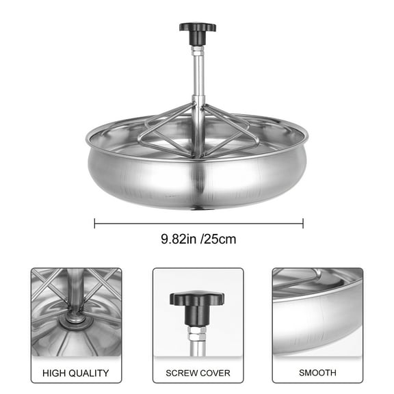 Pig Trough Automatic Dog Feeder Water Bowl Outdoor Fountain Pet Supplies Silver