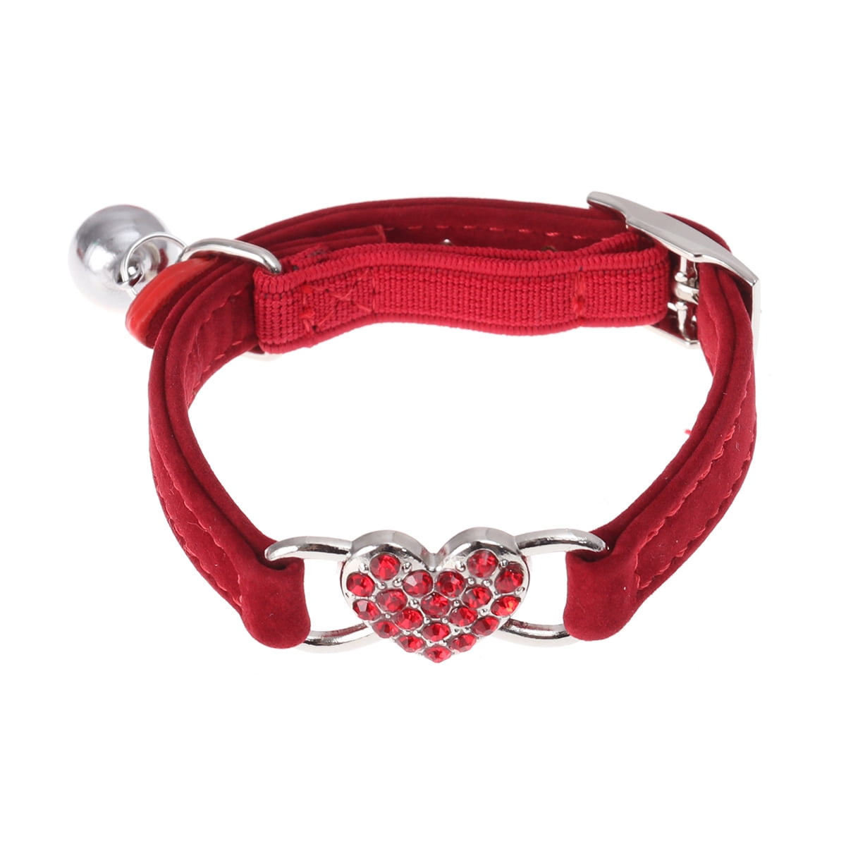 HOMEMAXS Pile Coating Pet Collar Adjustable Peach Heart Design