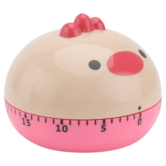 Minkissy Mechanical Timer Pink Plastic Metal 1Pack 2.8x2.6in