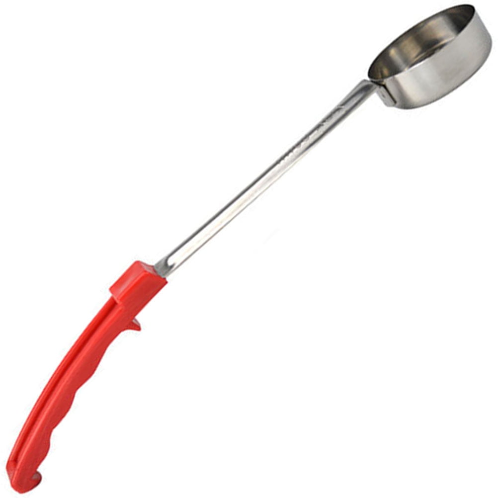 Rubber Handle Flat, Stainless Steel Measuring Stir Soup Spoon