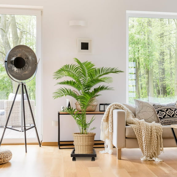 HOMEMAXS Planter Plant Stand with Wheels Rollers Flower Pot Mover Tray Easy Moving Pallet