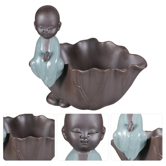 Planter Purple Clay Zen Flower Pot Little Monk Daycare Office